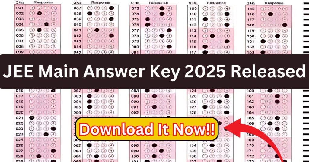 JEE Main Answer Key 2025